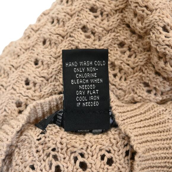 Design History Womens M Open Stitch V-Neck Sweater in Fawn NEW - Picture 9 of 11